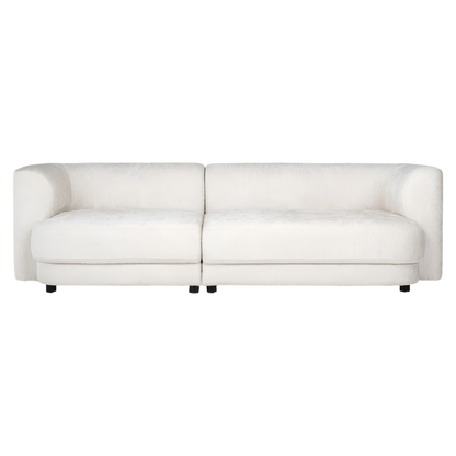 stylish scandinavian curved sofa furniture, color white, white legs, 4 seater, available in marbella, torremolinos, gibraltar, bel air.