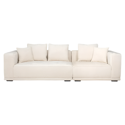 scandinavian style furniture in cream white color, 4 or 3 seater sofa in marbella, malaga, fuengirola, estepona.