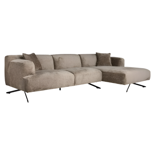 modern minimalist luxury furniture sofa, with black legs, khaki fabric, available in marbella, malaga, duquesa, bel air. 