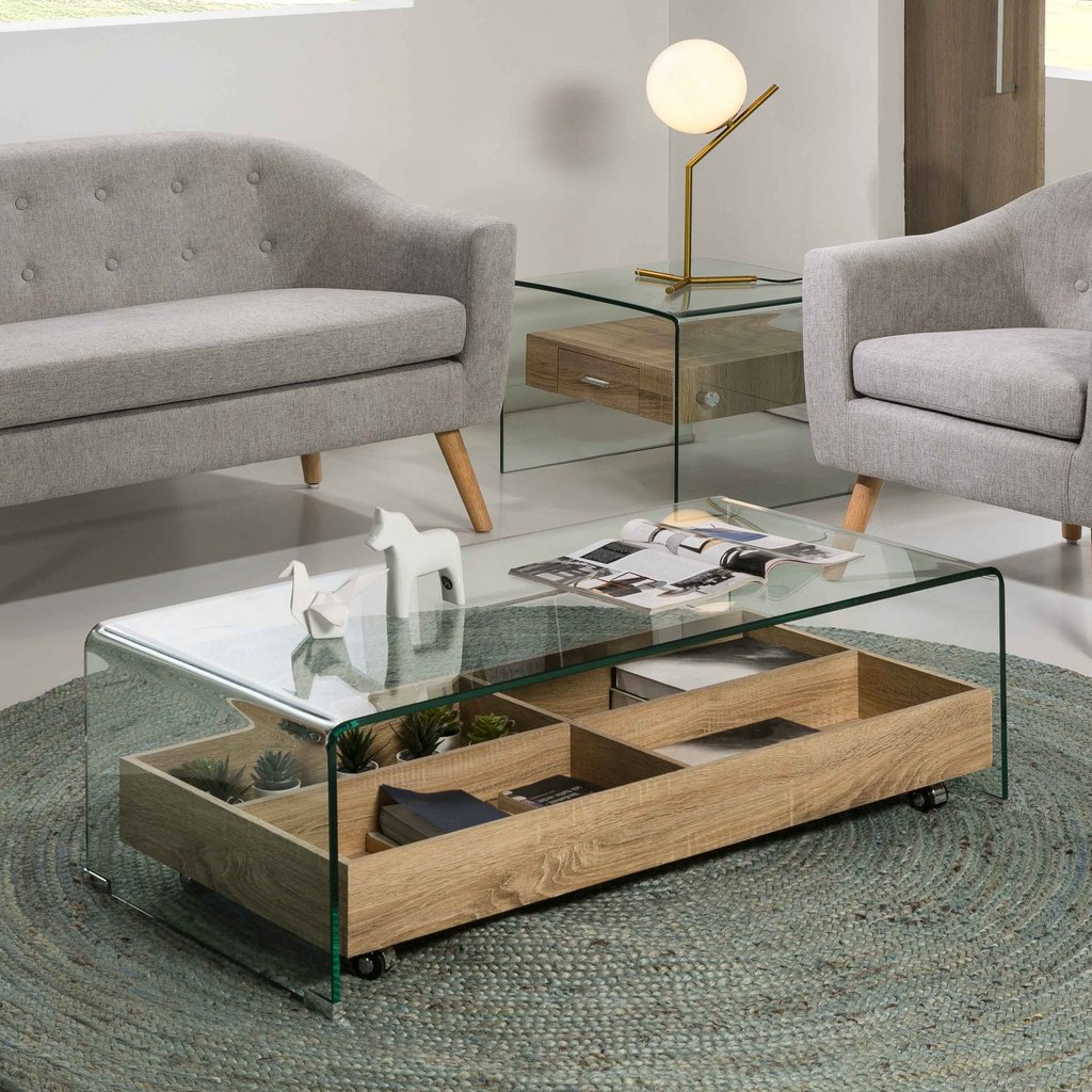 Sidney coffee table on wheels