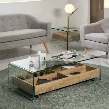 Sidney coffee table on wheels