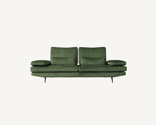 modern stylish green sofa in marbella, malaga, bel air, torremolinos.