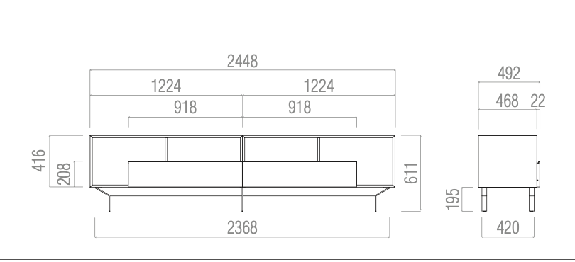 Inside TV unit