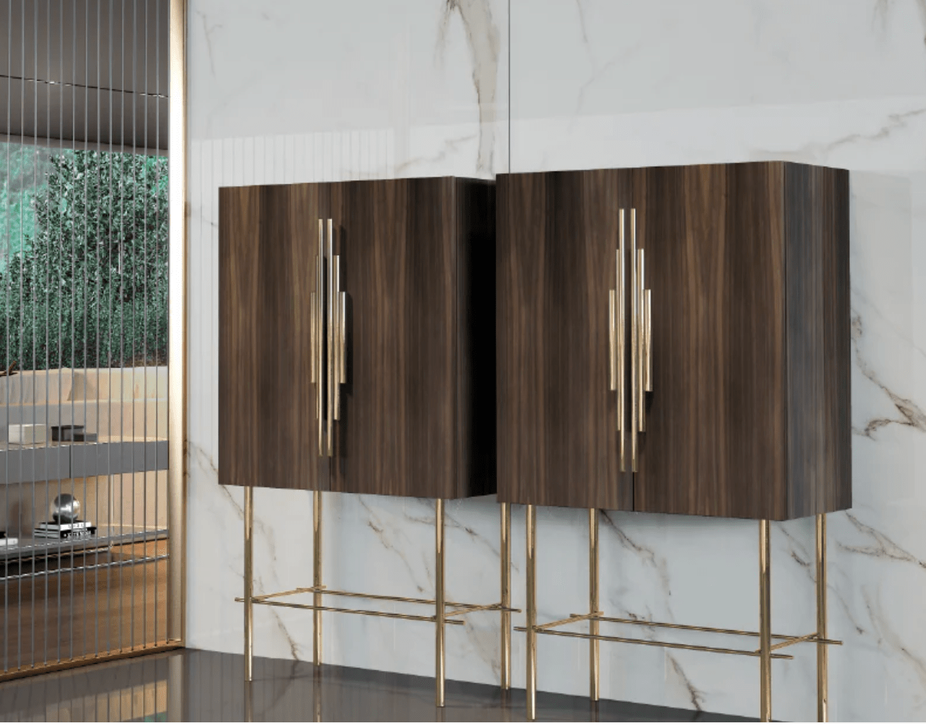 Ellender tall sideboard - Ideal Furniture ES