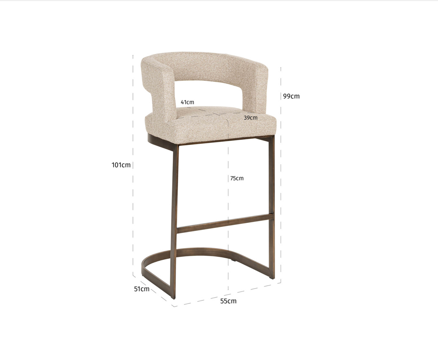 Tabouret de bar indigo