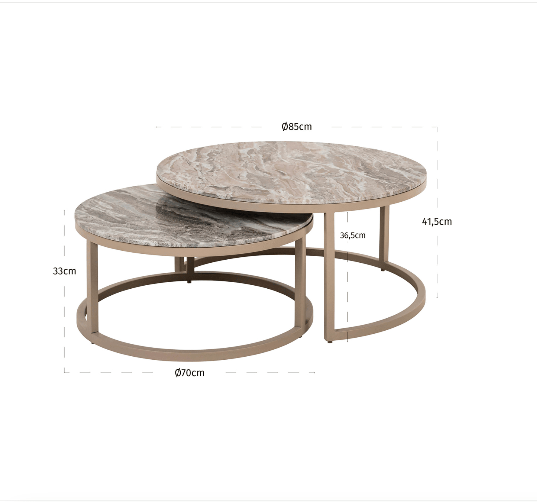 Fairfax coffee table (Set of 2) - Ideal Furniture ES