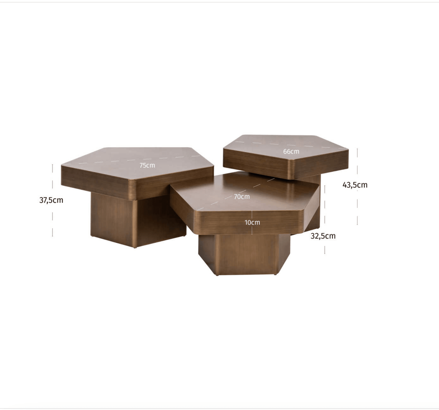 Hexa Coffee table (set of 3) - Ideal Furniture ES