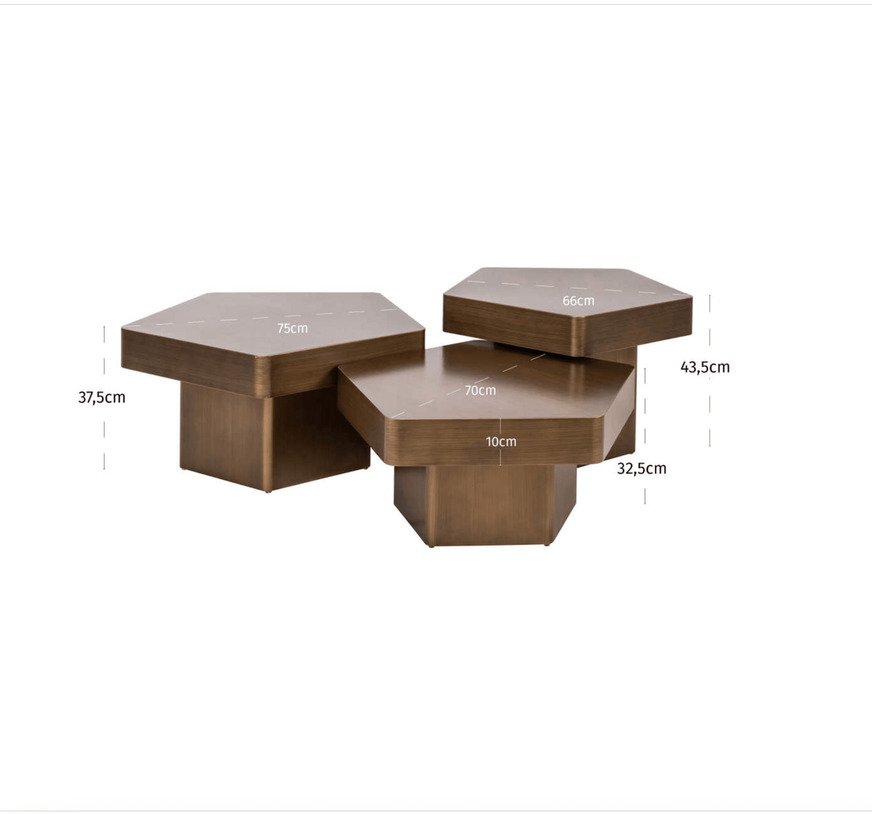 Hexa Coffee table (set of 3) - Ideal Furniture ES