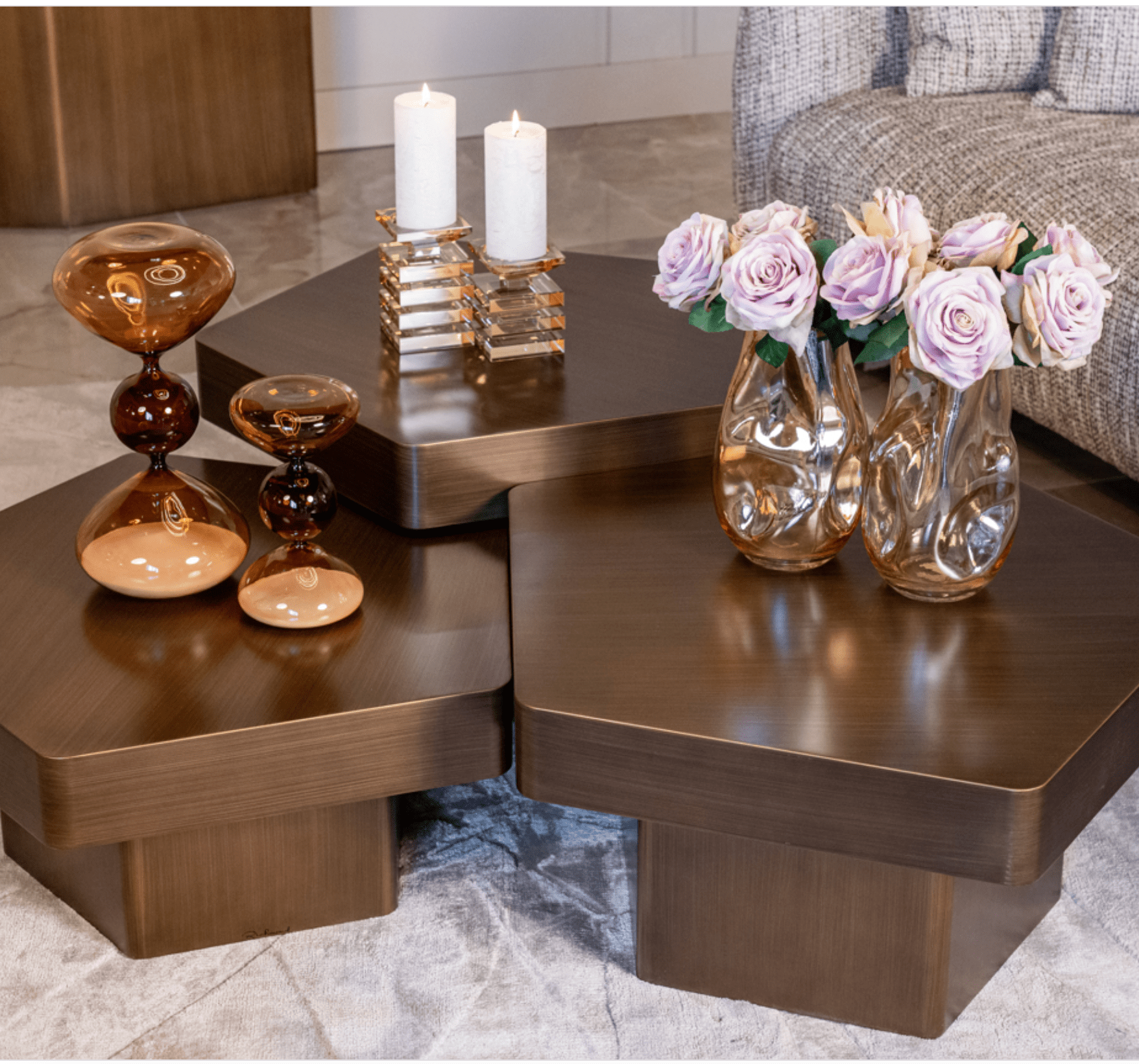 Hexa Coffee table (set of 3) - Ideal Furniture ES