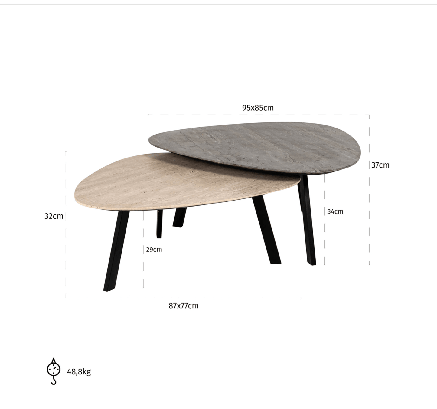 Spencer Coffee table (set of 2) - Ideal Furniture ES