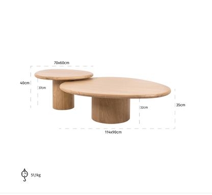 Oakley Coffee Table (set of 2) - Ideal Furniture ES