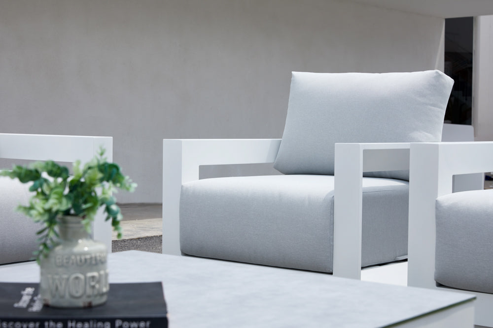 White Onix Living Chair