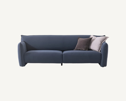 modern contemporary blue sofa, 3 seater, available in marbella, bel air, torremolinos, el paraiso, estepona, duquesa.