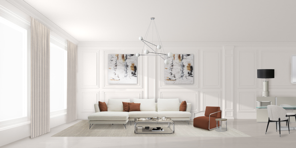 luxury timeless living room interior design in marbella with sofa and armchair