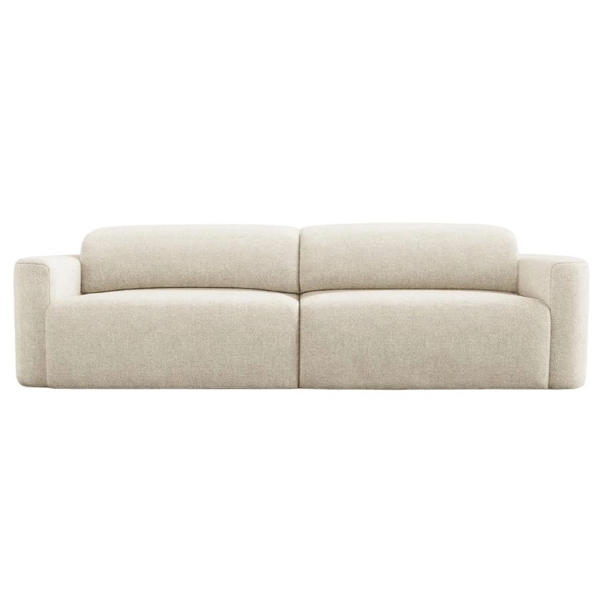 Beige sofa on a white background