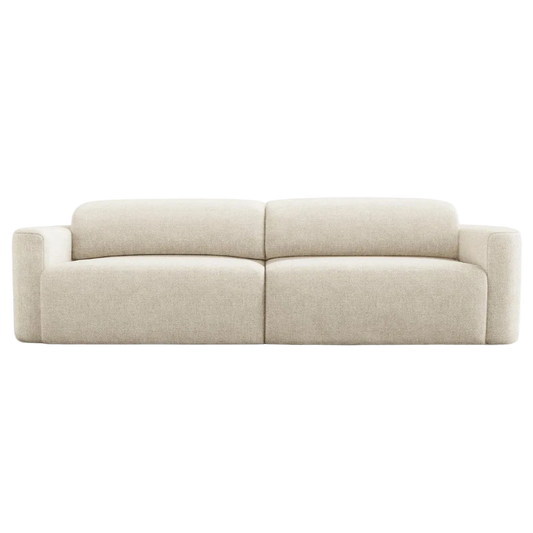 Beige sofa on a white background