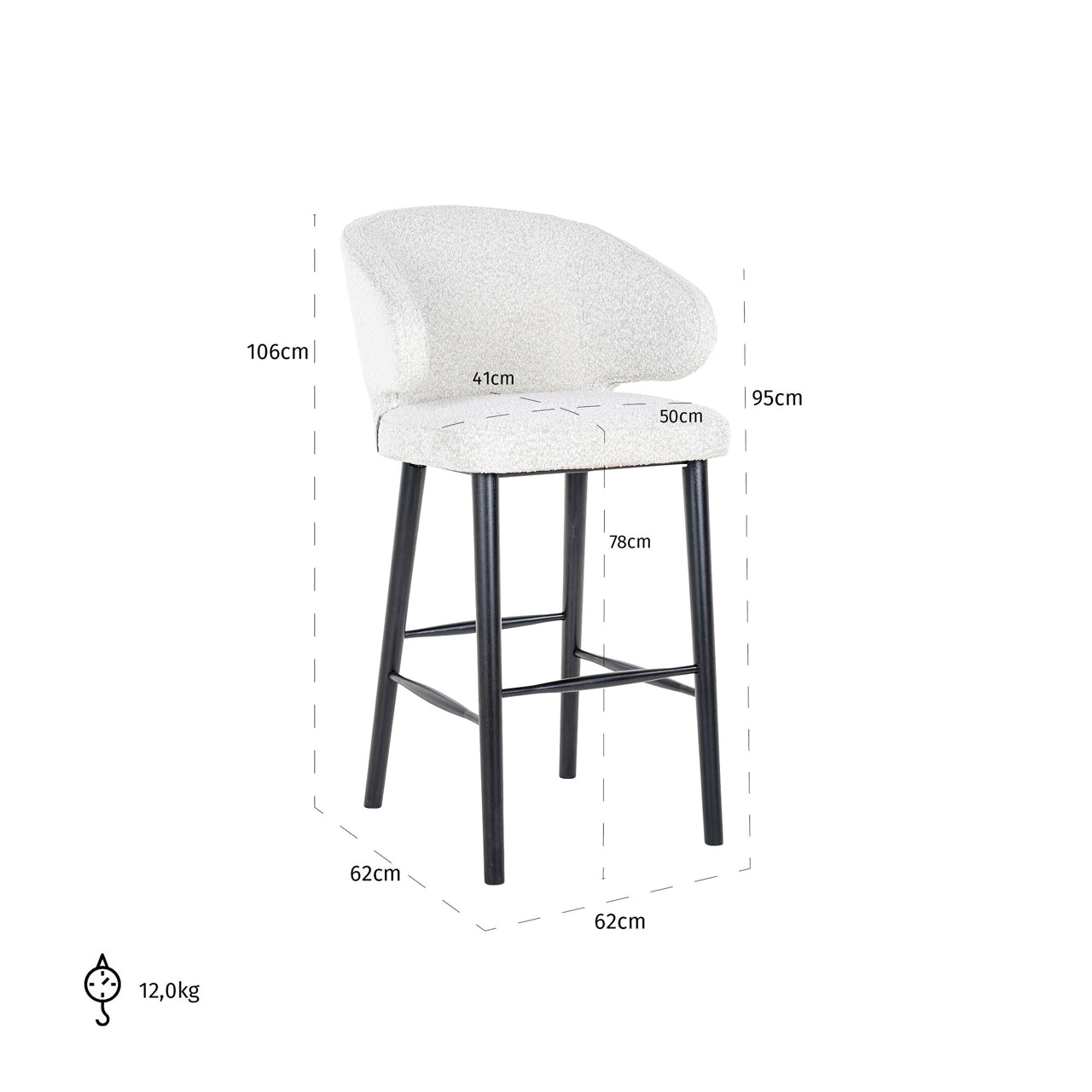 Tabouret de bar indigo